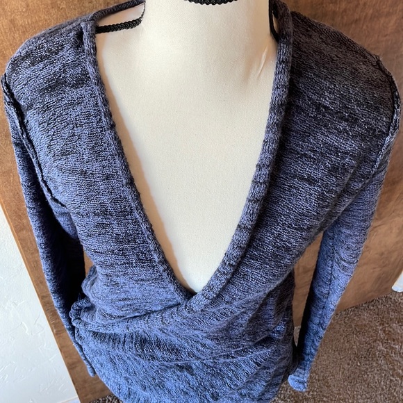 Free People Faux Wrap Sweater 💙 - Picture 3 of 9